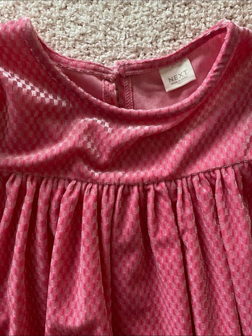 Next Velvet Puff Sleeve Party Dress - Picture 3 of 4